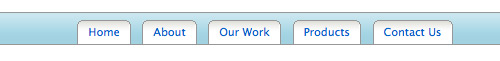 centered tab