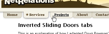 inverted sliding doors tab