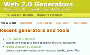 web2generators com all kind of tools to speed up web development