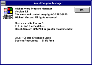 windows 311 web 20 about dialog