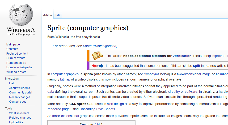 Wikipedia: Sprite (computer graphics)